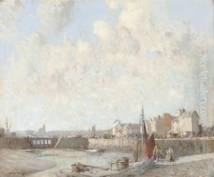 Away To Sea, Dieppe Oil Painting by William Lee Hankey