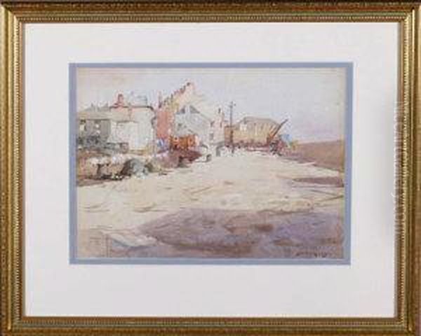 A Harbour Scene Oil Painting by William Lee Hankey