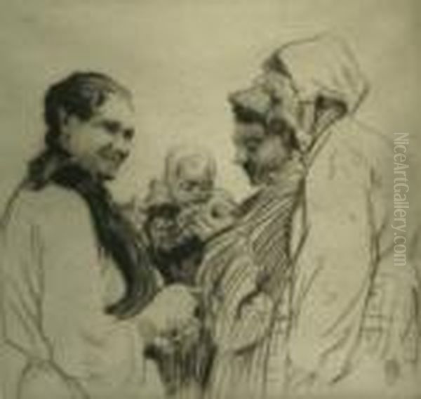 Admiring The Grandchild Oil Painting by William Lee Hankey