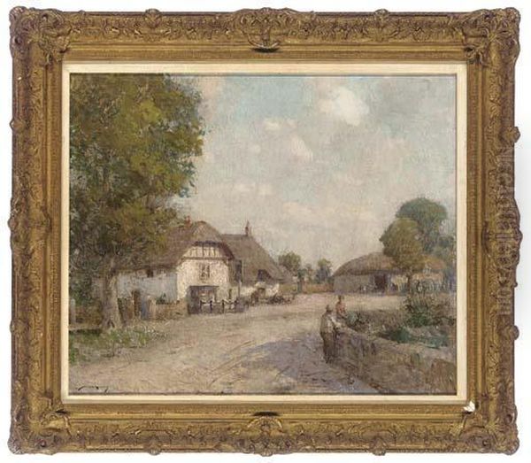 The Red Lion, Avesbury Oil Painting by William Lee Hankey