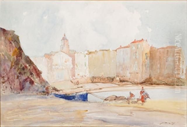 Fishermen Oil Painting by William Lee Hankey