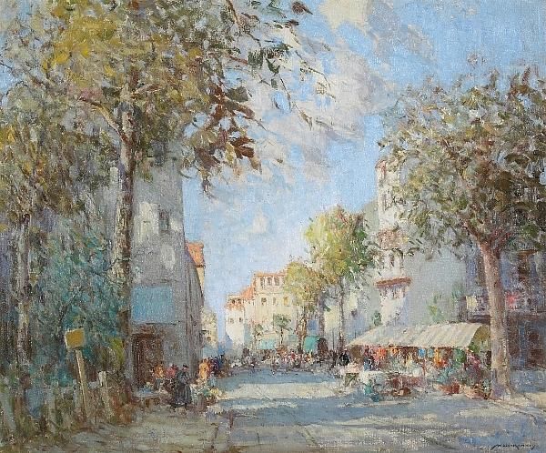 Jour De Marche Oil Painting by William Lee Hankey