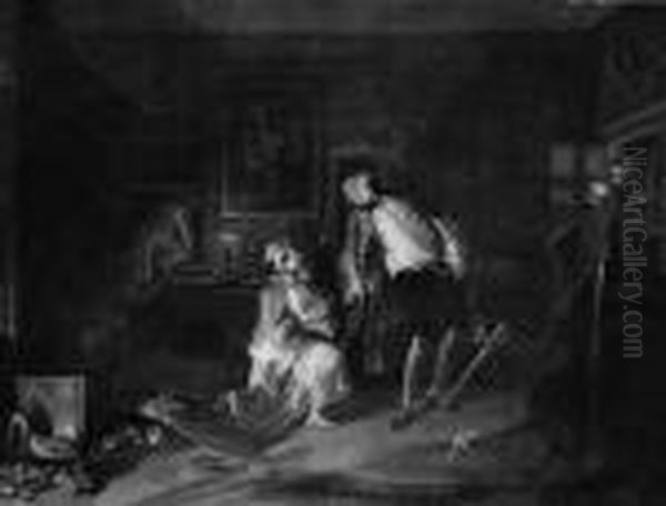 Marriage E La Mode, (plates 1-6), By Richard Earlom Oil Painting by William Hogarth