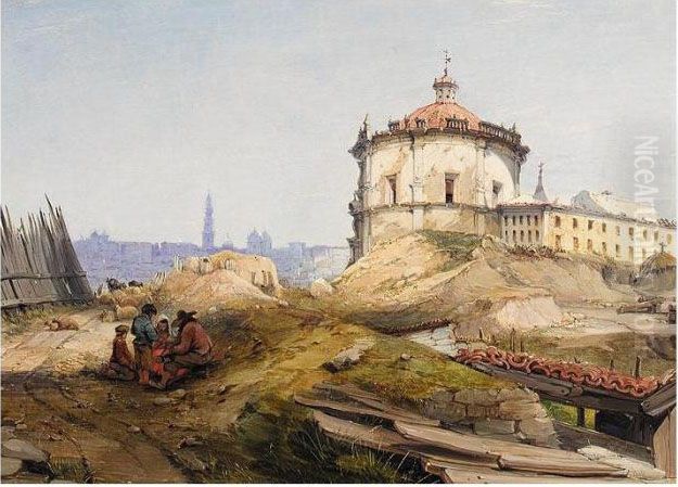The Serra Convent, Oporto Oil Painting by James Holland