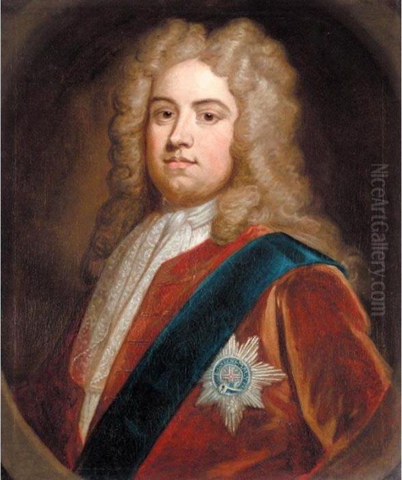 Portrait Of Charles, 2nd Viscount Townshend, K.g. (1675-1738) Oil Painting by Sir Godfrey Kneller