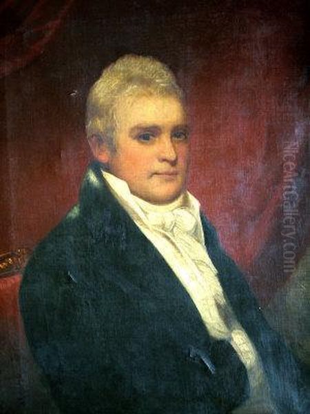 Portrait Of A Gentleman, Seated 
Quarter-length Turned To The Right In A Black Coat And White Stock Oil Painting by Sir Thomas Lawrence