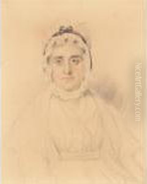 Portrait Of The Artist's Mother, Mrs Thomas Lawrence Oil Painting by Sir Thomas Lawrence