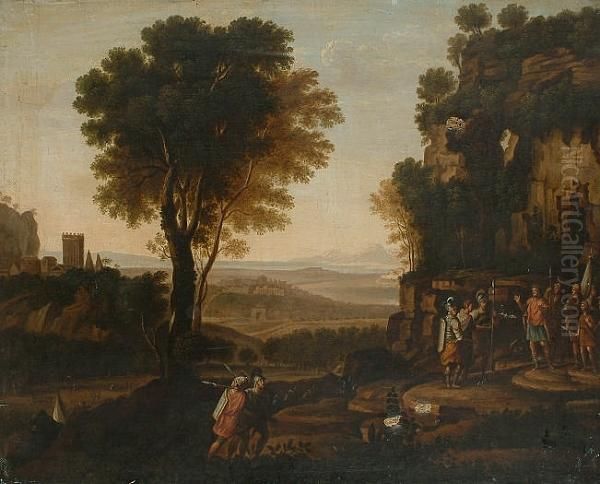 David At The Cave Of Adullam Oil Painting by Claude Lorrain (Claude Gellee)