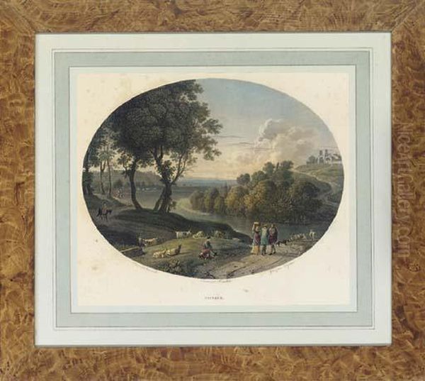 Paysage Traverse Par Une Riviere Oil Painting by Claude Lorrain (Claude Gellee)