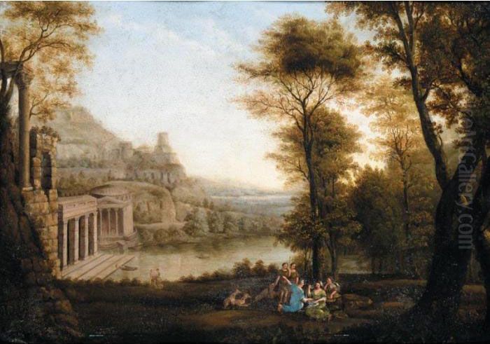 Landscape With Egeria Mourning Over Numa Oil Painting by Claude Lorrain (Claude Gellee)