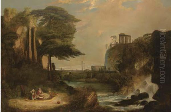 A Serenade In An Arcadian Landscape Oil Painting by Claude Lorrain (Claude Gellee)
