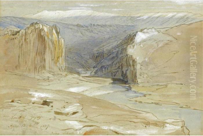 Various Properties
 

 
 
 

 
 A View Of Kouthlli, Zajoei, Greece; Study Of Baia, Greece Verso Oil Painting by Edward Lear