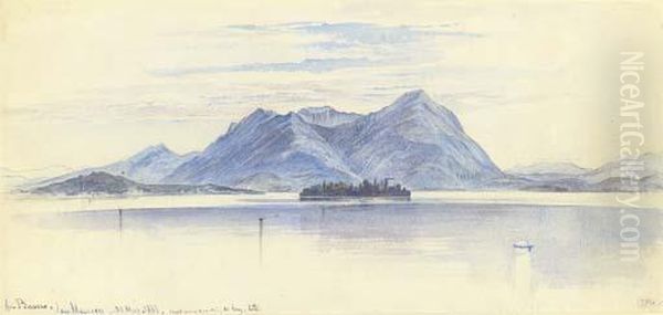 Lago Maggiore Oil Painting by Edward Lear