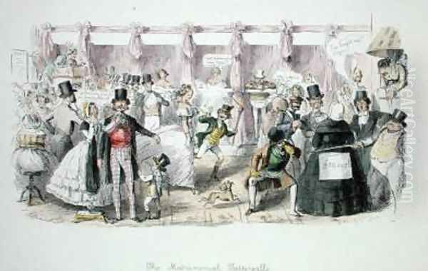 The Matrimonial Tattersalls Oil Painting by John Leech