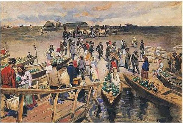 Transporting The Watermelons Oil Painting by Vladimir Egorovic Makovsky