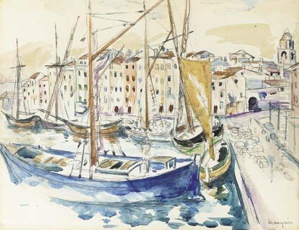 Le Port De Saint-tropez Oil Painting by Henri Charles Manguin