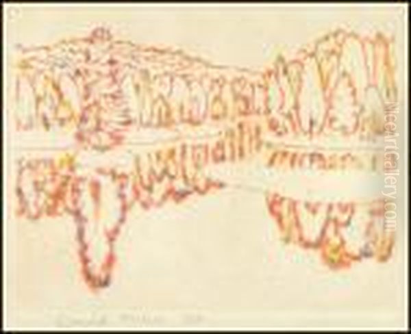 Outlet Of The Pond, Big Moose, Adirondacks Oil Painting by David Brown Milne