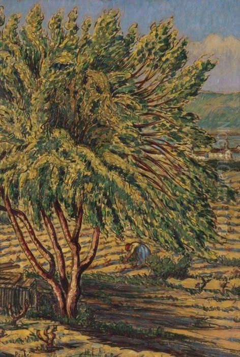 Paysage Oil Painting by Jean Misceslas Peske