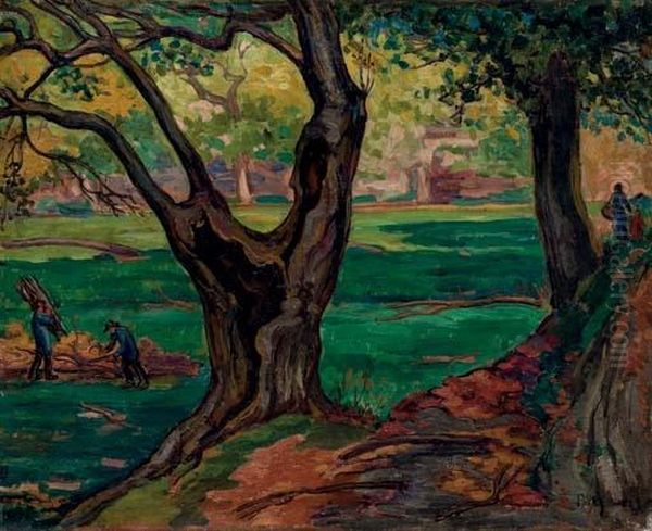 Dans Les Bois Oil Painting by Jean Misceslas Peske