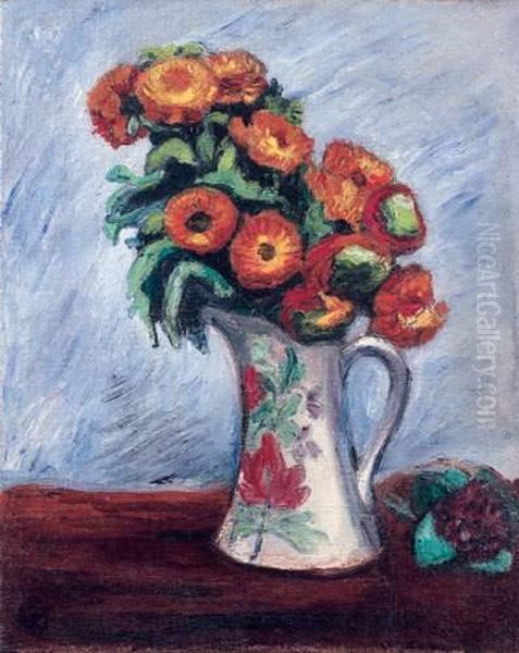 Bouquet De Fleurs Oil Painting by Jean Misceslas Peske