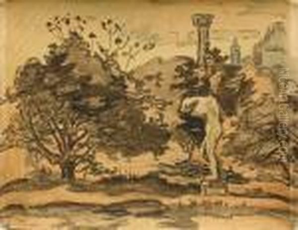 Musee Rodin Oil Painting by Jean Misceslas Peske