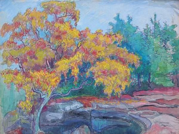 Bord De L'etang Oil Painting by Jean Misceslas Peske