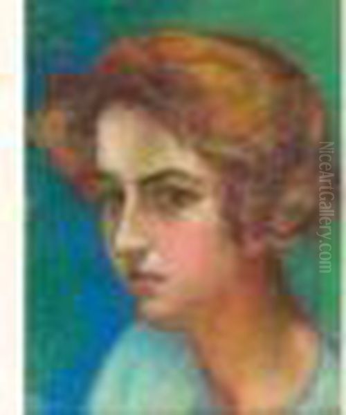 Jeune Femme Rousse Oil Painting by Jean Misceslas Peske