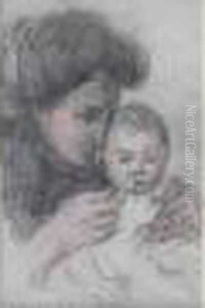 Maternite Oil Painting by Jean Misceslas Peske