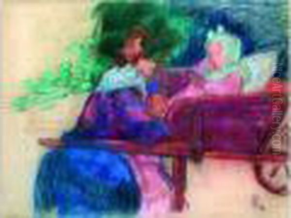 Landau Improvise, 1908 (?) Oil Painting by Jean Misceslas Peske