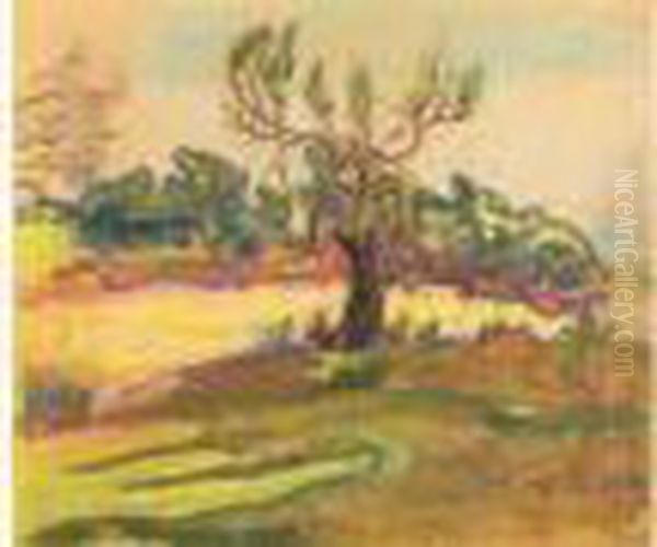 Bistre, Cachet De La Signature Oil Painting by Jean Misceslas Peske