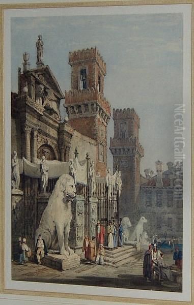 Gates Of The Arsenal At Venice Oil Painting by Samuel Prout