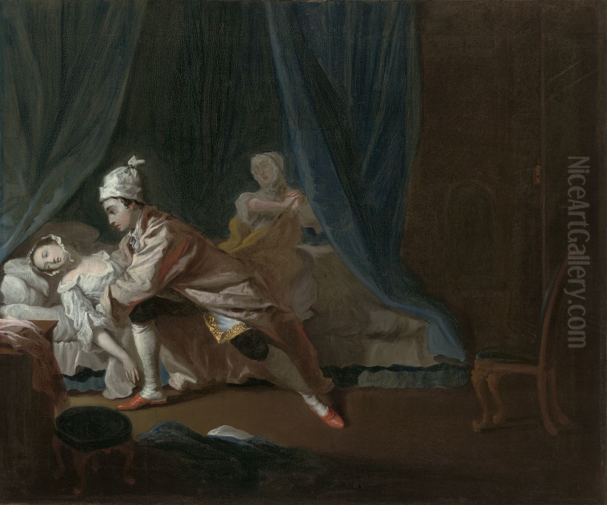 Pamela Fainting Oil Painting by Joseph Highmore