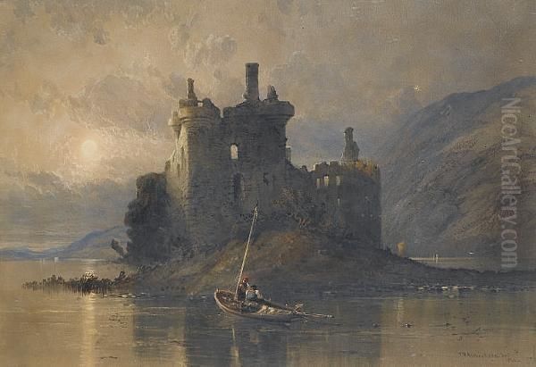Kilchurn Castle Oil Painting by Thomas Miles Richardson