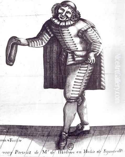 Moliere as Sganarelle in LEcole des Maris Oil Painting by Simonin
