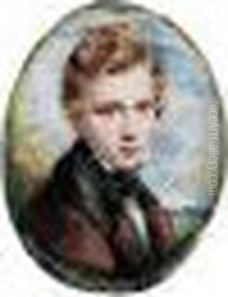 Self-portrait Aged 21 Oil Painting by George Richmond