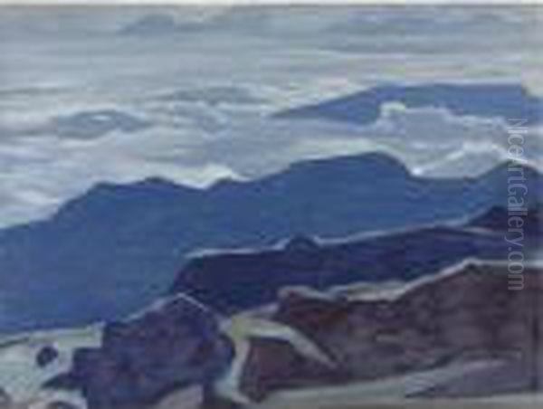 Mist Before Dawn From The 
Himilayan Oil Painting by Nicolaj Konstantinov Roerich