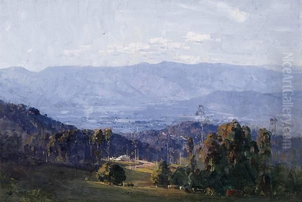 View From Olinda Oil Painting by Arthur Streeton