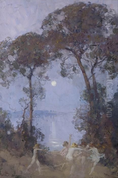Pastoral Oil Painting by Arthur Streeton