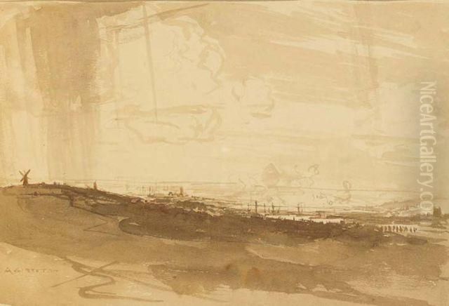 Rouen Oil Painting by Arthur Streeton