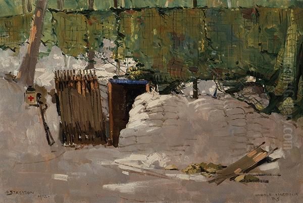 Middle Harbour (dressing Station), France Oil Painting by Arthur Streeton