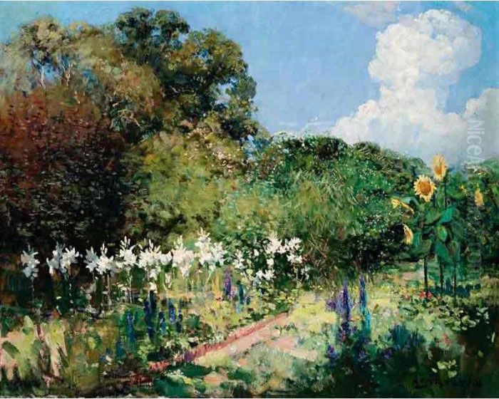 Toorak Garden Oil Painting by Arthur Streeton