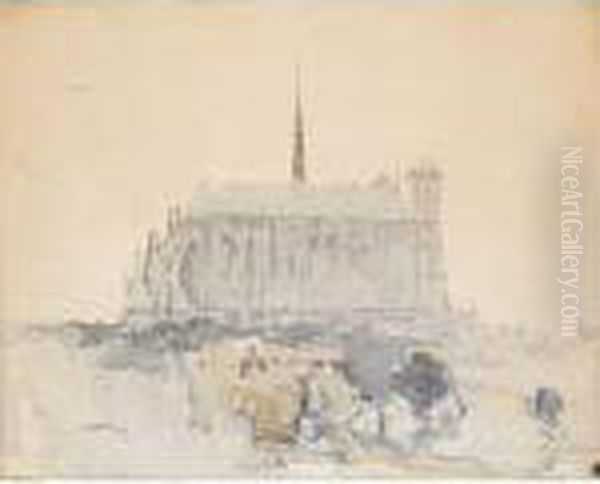 Amiens Cathedral Oil Painting by Arthur Streeton