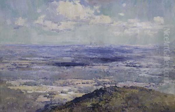 Melbourne From The Dandenongs Oil Painting by Arthur Streeton