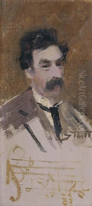 Portrait Of Marshall Hall Oil Painting by Arthur Streeton