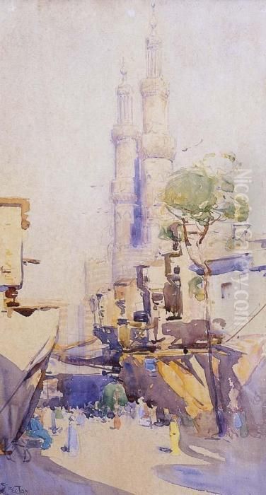 Cairo Oil Painting by Arthur Streeton