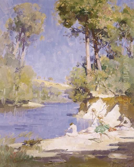 Shall We Gather At The River Oil Painting by Arthur Streeton