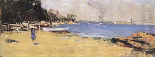 Sirius Cove, New South Wales Oil Painting by Arthur Streeton