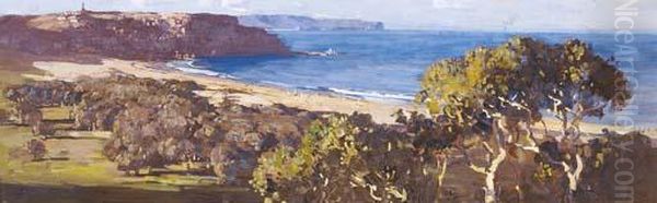 Barrenjoey Oil Painting by Arthur Streeton