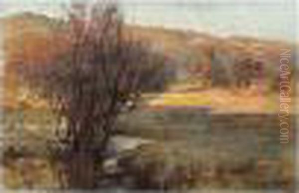 Autumn Gold, Eaglemont Oil Painting by Arthur Streeton