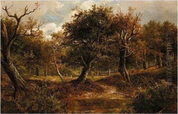Woodland Landscape Oil Painting by Joseph Thors